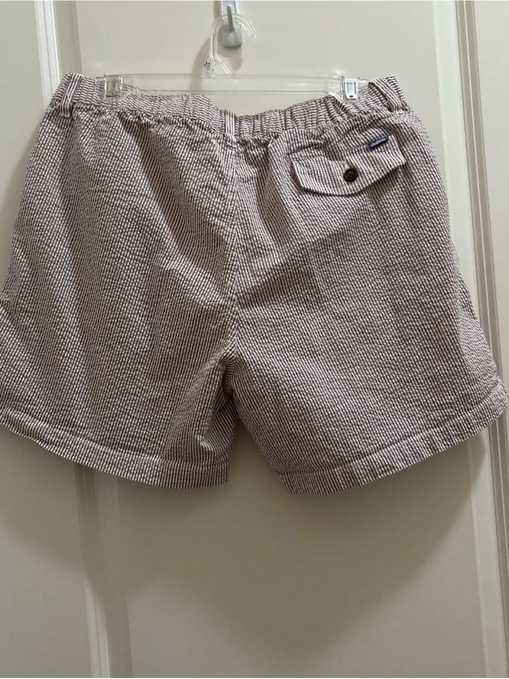 Chubbies The 508’s Seersucker Stretch Shorts Size XL Red/Blue Stripe Preppy